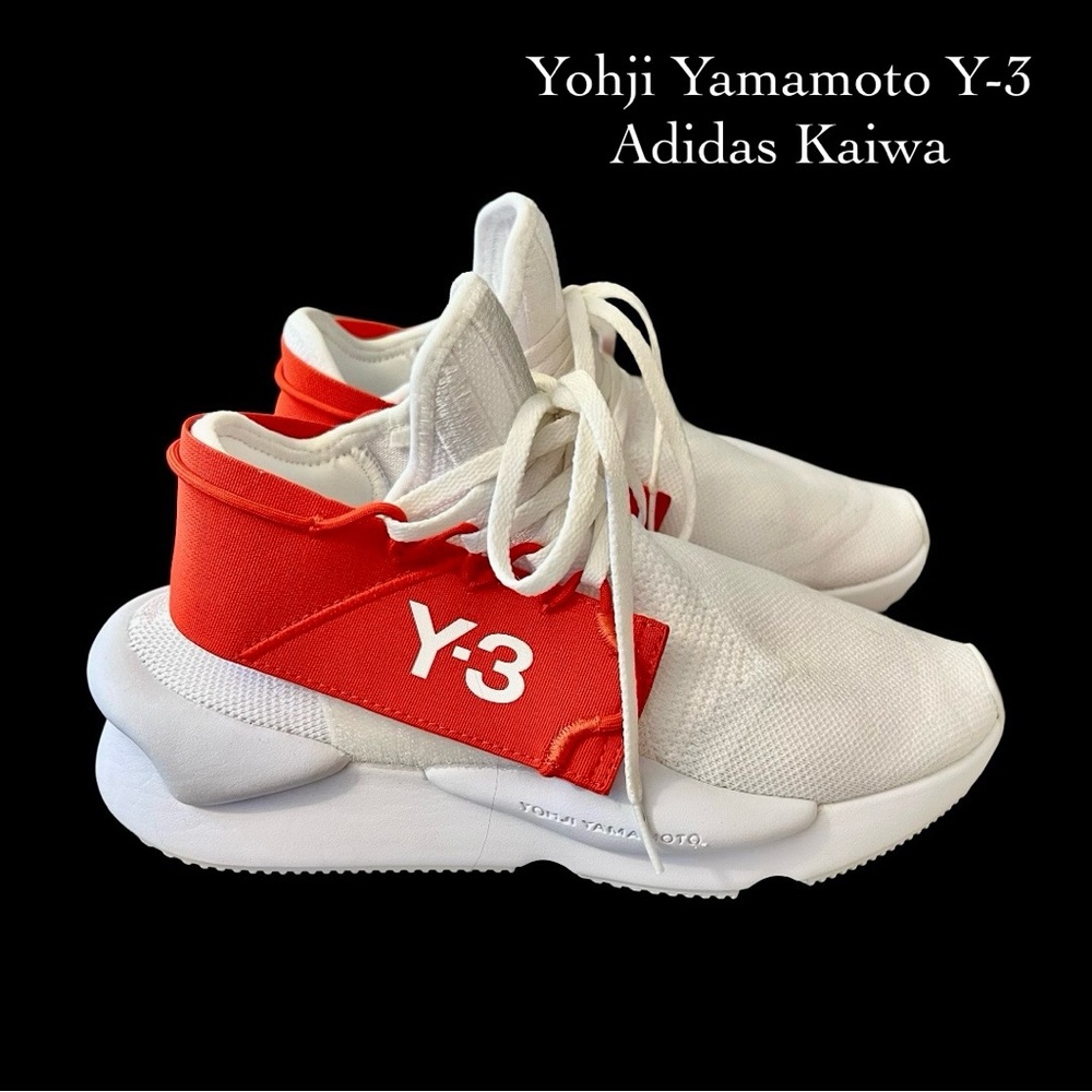 Yohji Yamamoto, Y-3 Adidas Kaiwa Knit White/Red Sneakers